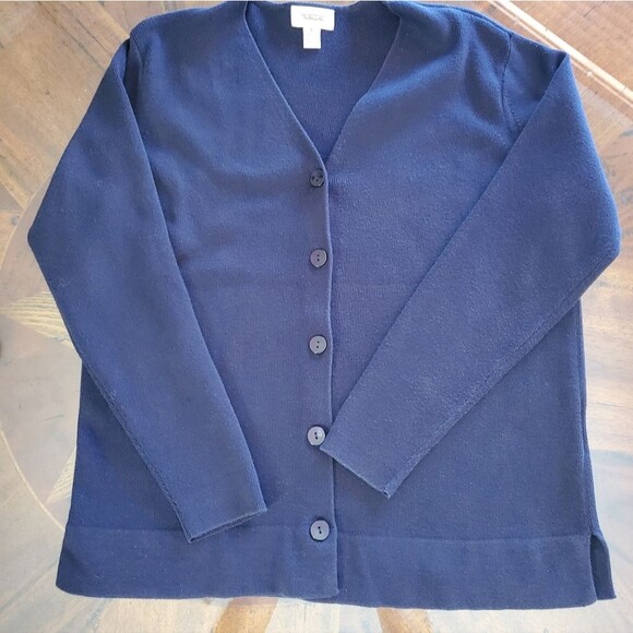 Talbots Dark Navy Cardigan Sweater in Size S - Picture 9 of 10
